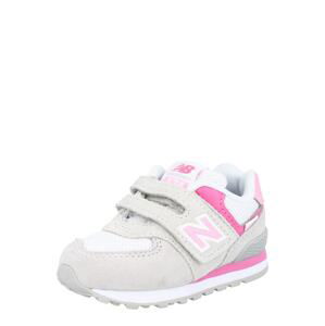 new balance Tenisky  svetlosivá / biela / fuksia