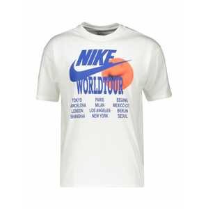 Nike Sportswear Tričko  biela / kráľovská modrá / ohnivo červená