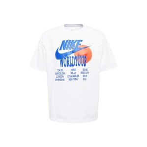 Nike Sportswear Tričko  biela / oranžovo červená / modrá