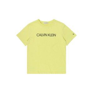 Calvin Klein Jeans Tričko  citrónová / čierna