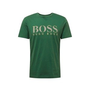 BOSS ATHLEISURE Tričko  tmavozelená