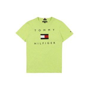 TOMMY HILFIGER Tričko  citrónová / čierna / červená / biela