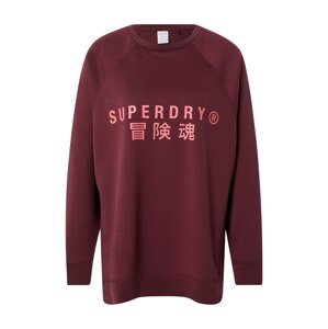 Superdry Športová mikina  burgundská / svetločervená