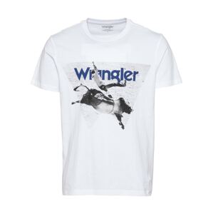 WRANGLER Tričko  biela / námornícka modrá / svetlosivá / tmavosivá