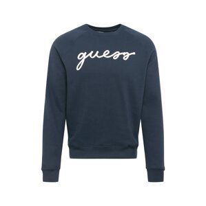 GUESS Sweatshirt  námornícka modrá / biela