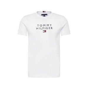 TOMMY HILFIGER Tričko  biela / námornícka modrá / svetločervená