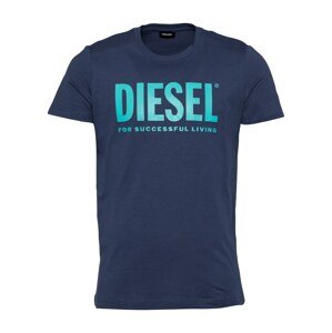 DIESEL Tričko 'DIEGO'  námornícka modrá / tyrkysová