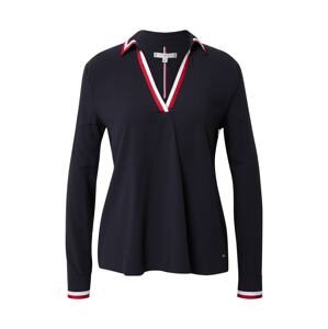 TOMMY HILFIGER Blúzka  tmavomodrá / biela / červená