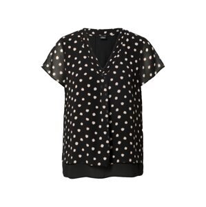 s.Oliver BLACK LABEL Bluse  čierna / biela / hnedá