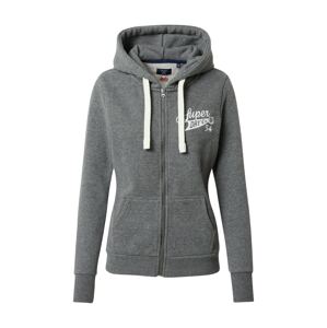 Superdry Sweatjacke  tmavosivá / biela