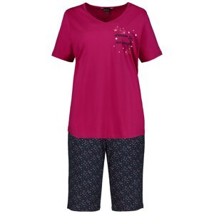 Ulla Popken Pyjama  bordová / tmavomodrá