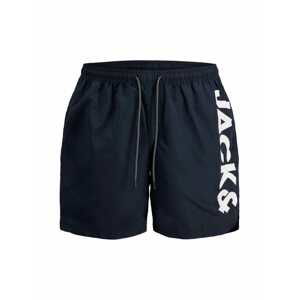 Jack & Jones Plus Plavecké šortky  námornícka modrá / biela