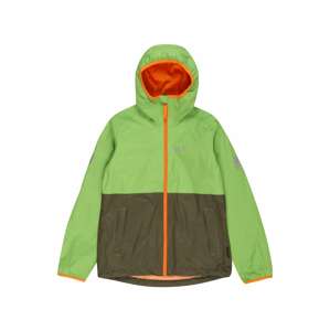 JACK WOLFSKIN Outdoorová bunda 'Rainy Days'  kaki / tmavozelená / oranžová