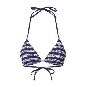 GUESS Bikinový top  indigo / biela