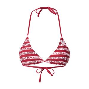 GUESS Bikinový top  biela / ohnivo červená