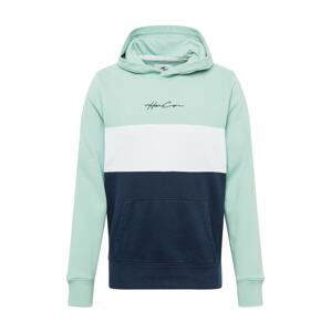 HOLLISTER Sweatshirt 'SB21'  zelená / biela / námornícka modrá