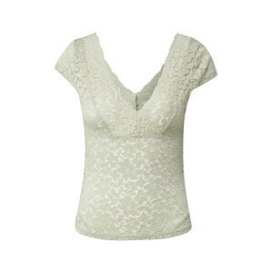 ONLY Top 'ONLALBA S/S V-NECK TOP JRS'  svetlozelená