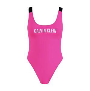 Calvin Klein Swimwear Jednodielne plavky  ružová / čierna / biela