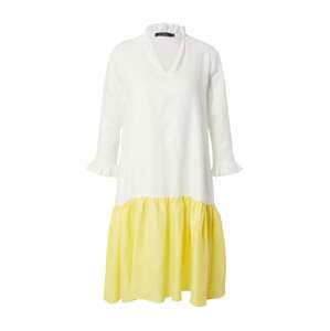 KAN Košeľové šaty 'FRANGIPANI'  biela / žltá