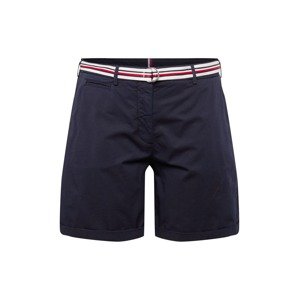 Tommy Hilfiger Curve Chino nohavice  tmavomodrá / biela / červená