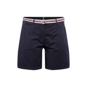 Tommy Hilfiger Curve Chino nohavice  tmavomodrá / červená / biela
