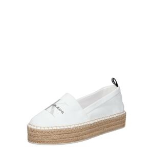 Calvin Klein Jeans Espadrilky  biela / čierna / sivá