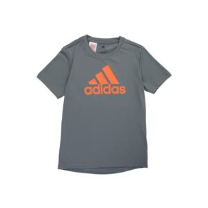 ADIDAS PERFORMANCE Tričko  sivá / oranžová