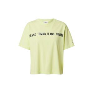 Tommy Jeans Tričko  limetová / čierna