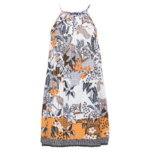 Superdry Letné šaty 'Cami'  biela / antracitová / oranžová