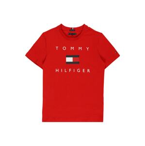 TOMMY HILFIGER Tričko  červená / biela / tmavomodrá