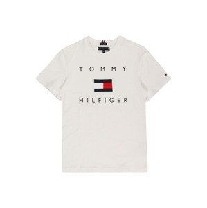 TOMMY HILFIGER Tričko 'HILFIGER LOGO TEE S/S'  biela