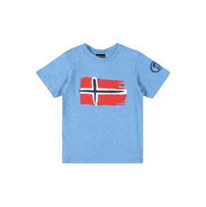 TROLLKIDS Funkčné tričko 'Oslo'  kráľovská modrá / červená / tmavomodrá / biela