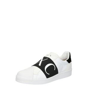 ARMANI EXCHANGE Slip-on obuv  biela / čierna