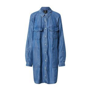 Superdry Letné šaty 'TENCEL OVERSIZED SHIRT DRESS'  modrá