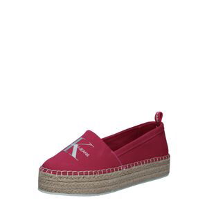 Calvin Klein Jeans Espadrilky  malinová / striebornosivá