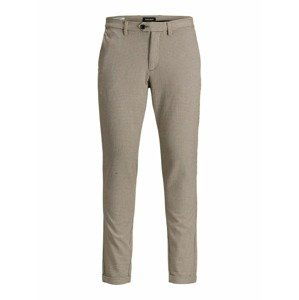 JACK & JONES Chino nohavice  tmavobéžová / svetlobéžová