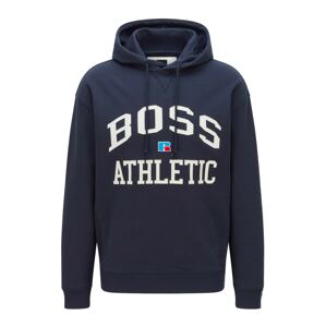 BOSS Casual Mikina 'Safa Russell Athletic'  tmavomodrá / biela / svetlomodrá / červená