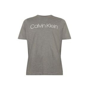 Calvin Klein Big & Tall Tričko  sivá melírovaná / biela