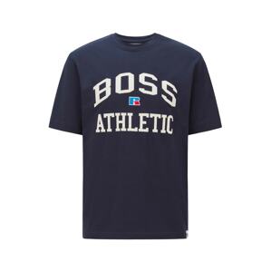 BOSS Casual Tričko 'Russell Athletic'  námornícka modrá / biela / modrá / červená