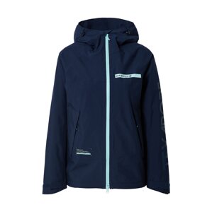 JACK WOLFSKIN Outdoorová bunda 'OFFSHORE'  tmavomodrá / neónovo modrá