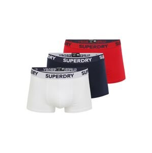 Superdry Boxerky  biela / tmavomodrá / červená