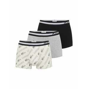 LACOSTE Boxerky  biela / sivá melírovaná / čierna