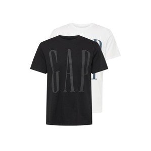 GAP T-Shirt  čierna / biela / tmavosivá / modrosivá