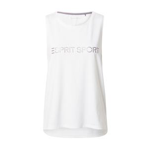 ESPRIT SPORT Športový top  biela / strieborná