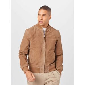 Schott NYC Prechodná bunda 'SCHOTT BOMBER SUEDE'  béžová