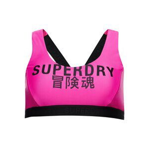 Superdry Bikinový top  ružová / čierna