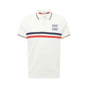 Pepe Jeans Poloshirt 'BALDWIN'  biela / námornícka modrá / červená