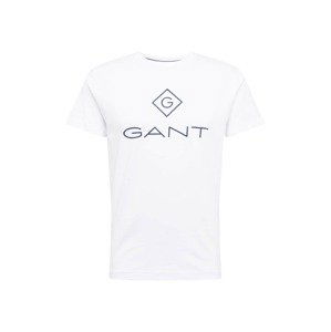 GANT Shirt  biela / námornícka modrá