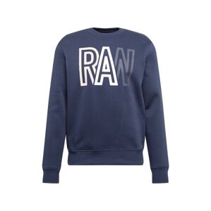 G-Star RAW Mikina  tmavomodrá / biela / tmavosivá