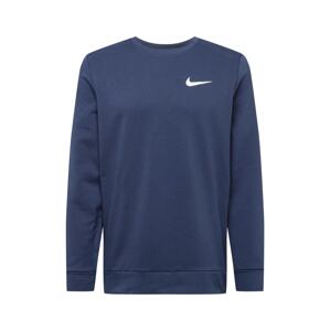 NIKE Športová mikina  tmavomodrá / biela